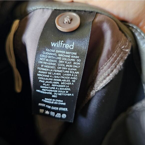 Wilfred Grey Green Faux Leather Pants Size 8 - Picture 5 of 9